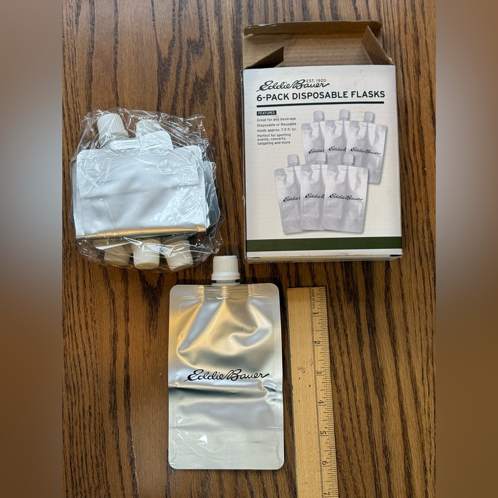 6 pack Disposable Flasks - Picture 2 of 2